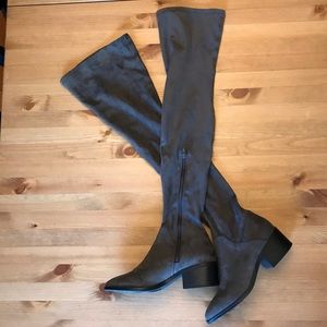 Steve Madden “Gabriana” over-the-knee grey boots.